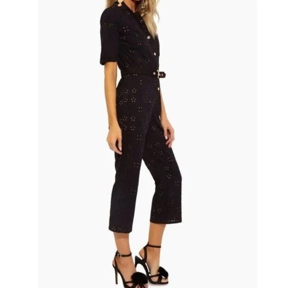 New For Love Lemons Black Eyelet Jumper 